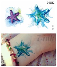 187x220 Buy Temporary Tattoo Starfish And Get Free Shipping - Watercolor Starfish Tattoo