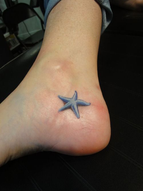 500x667 35 Starfish Tattoos With Magical Meanings - Watercolor Starfish Tattoo