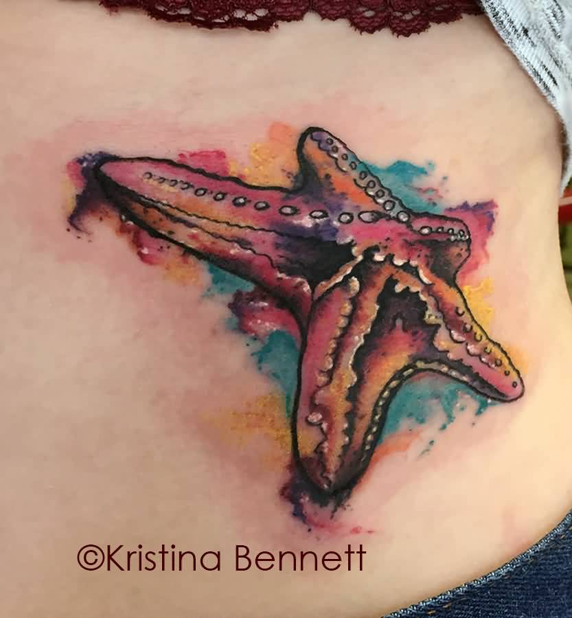 833x900 Latest Starfish Tattoos Ideas - Watercolor Starfish Tattoo