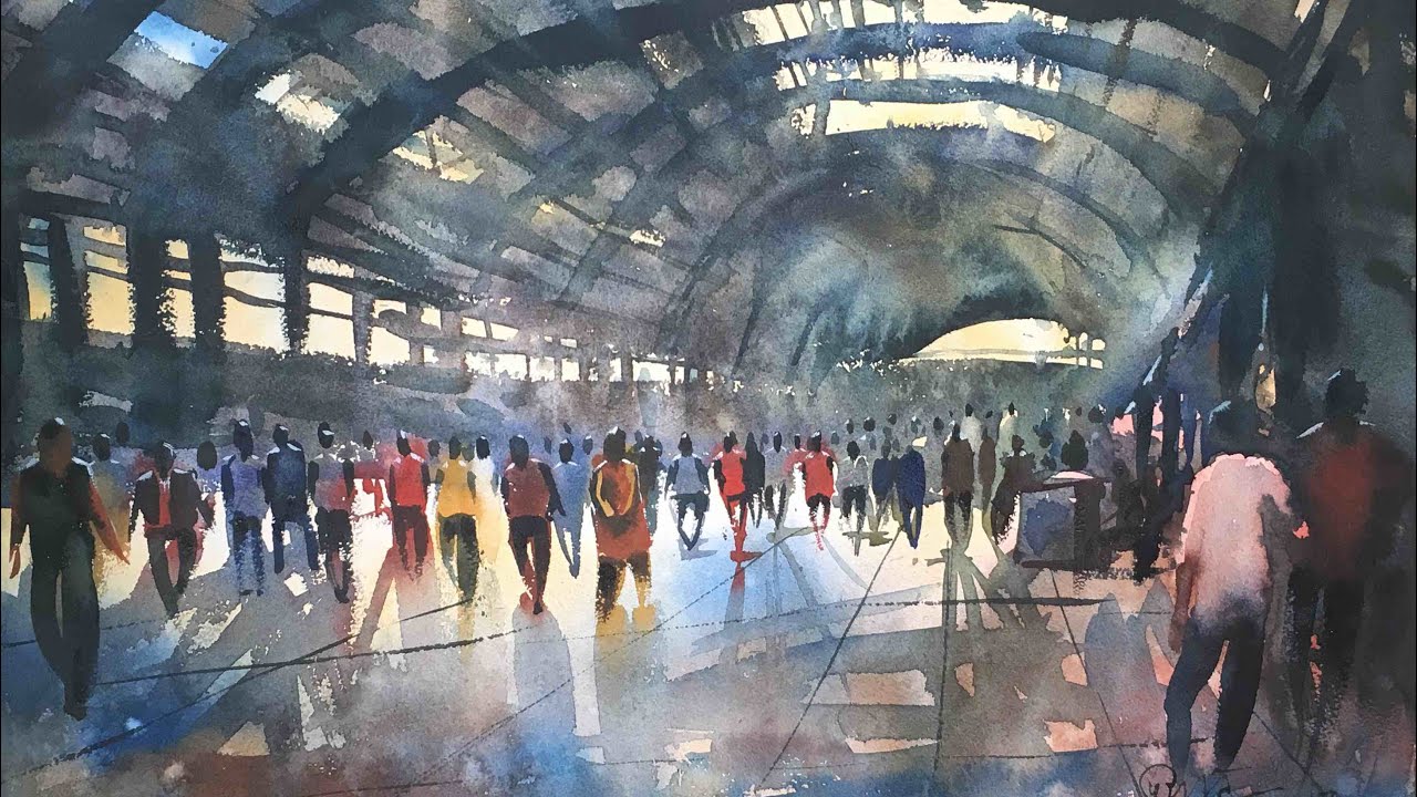 1280x720 Watercolor Painting Without Drawing - Watercolor Station