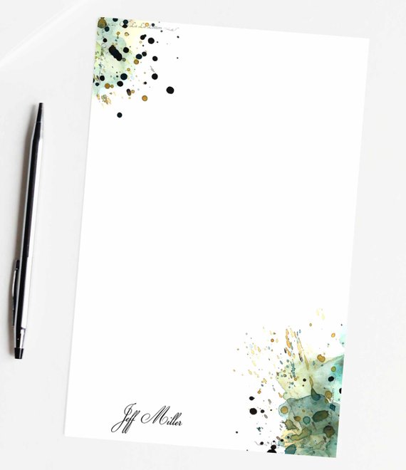 570x660 Paper Goods Custom Stationery Paper Stationary Letter Writing Etsy - Watercolor Stationery