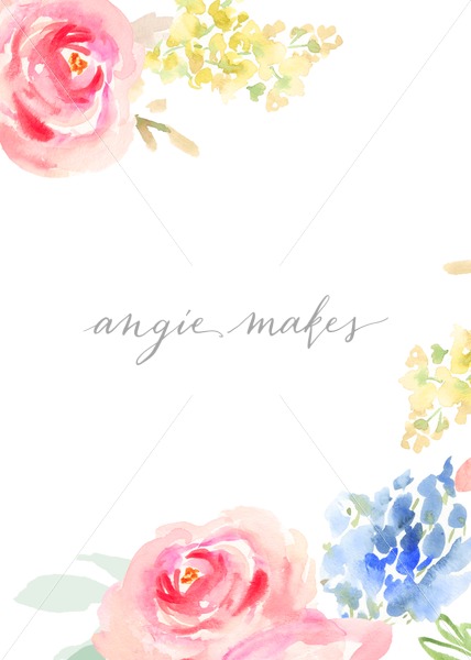 428x600 Watercolor Flower Stationery. Watercolor Flower Card - Watercolor Stationery
