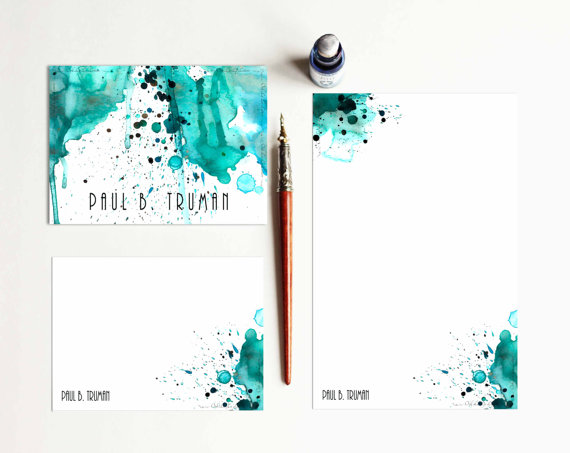 570x453 Custom Stationery Set Graduation Gift Ideas For Men Gift Ideas For - Watercolor Stationery