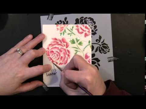 480x360 Watercolor Flowers With Stencil Design - Watercolor Stencil