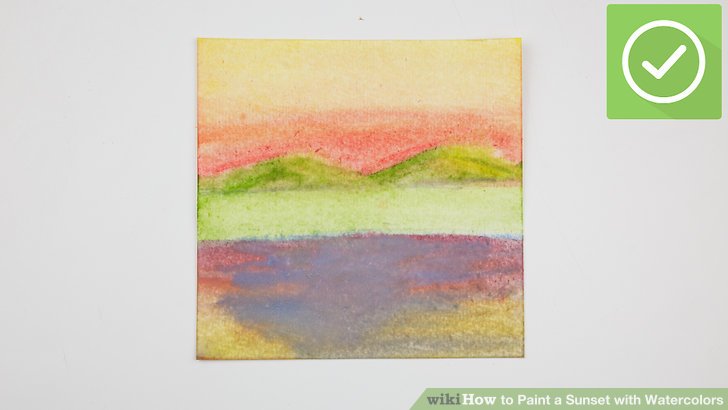 728x410 How To Paint A Sunset With Watercolors 8 Steps (With Pictures) - Watercolor Step By Step