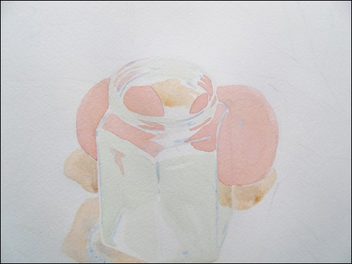 500x375 Painting A Jar And Two Nectarines My Step By Step Watercolor Process - Watercolor Step By Step