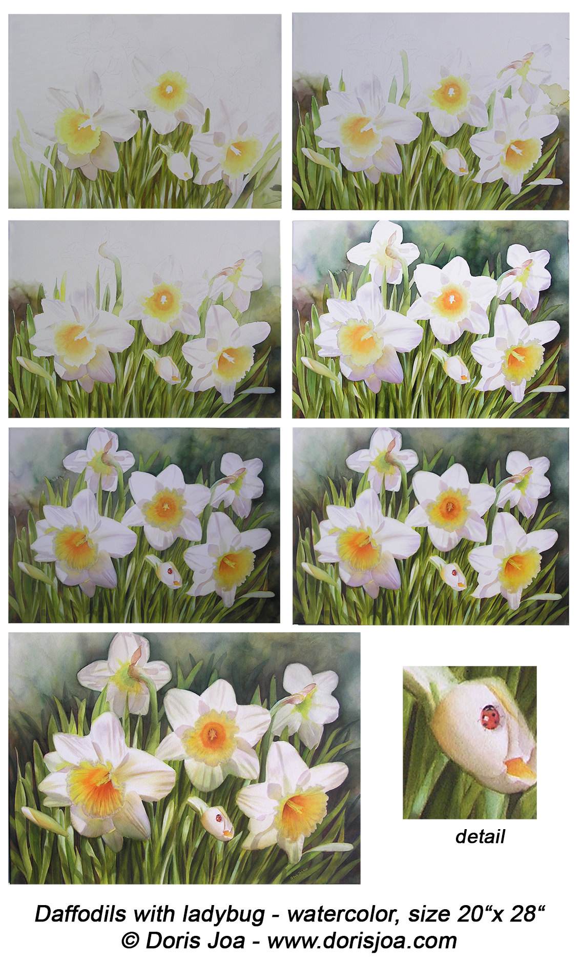 1134x1873 Painting Of Daffodils - Watercolor Step By Step