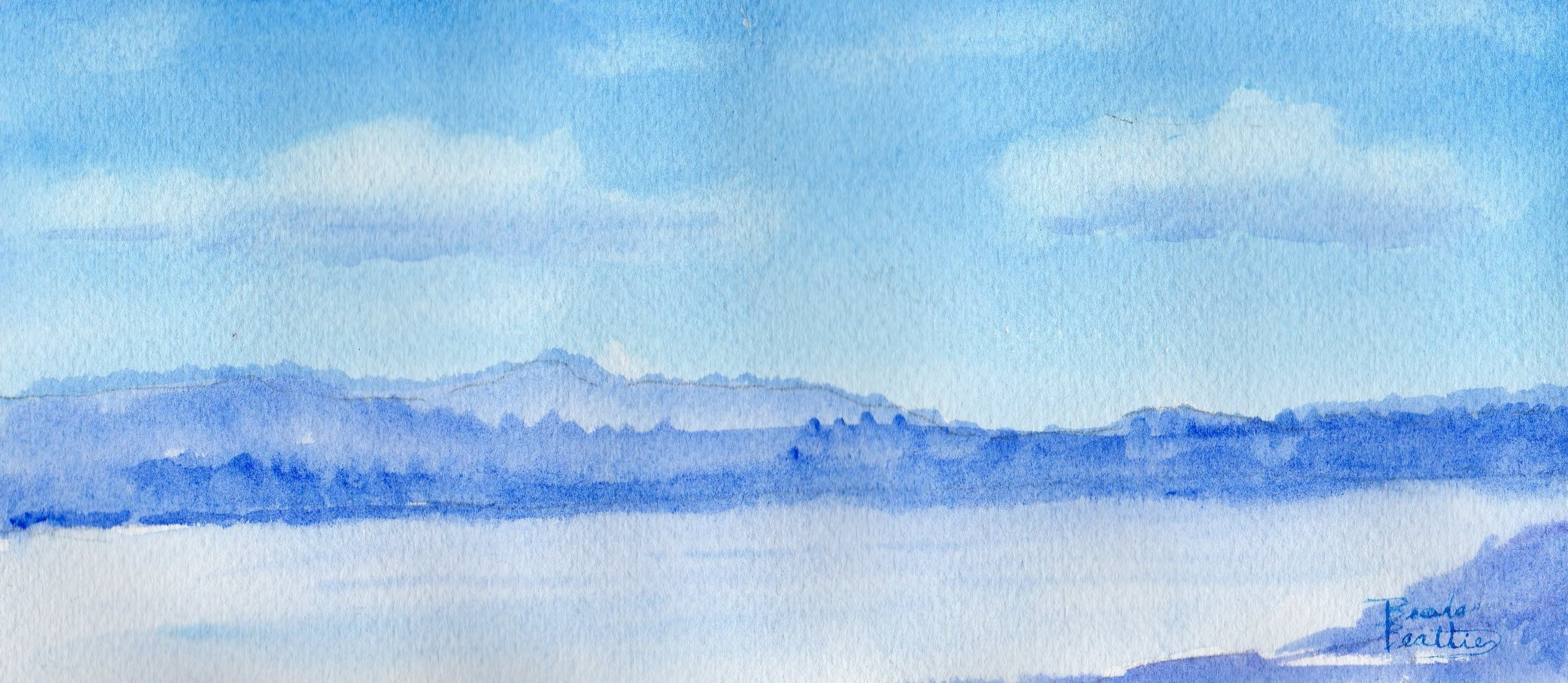 2627x1145 Painting Clouds In Watercolor 3 Steps For Painting Great Clouds In - Watercolor Steps