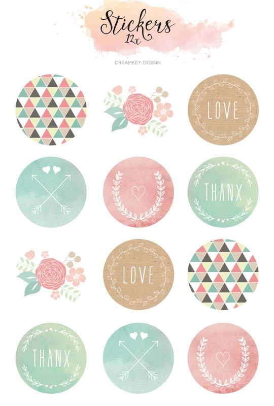 540x800 Stickervel Watercolor Printables Watercolor - Watercolor Stickers