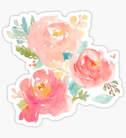 420x460 Trending Stickers 2 Anos Catarina Peony - Watercolor Stickers