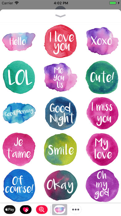 392x696 Hello Watercolor Sticker List - Watercolor Stickers