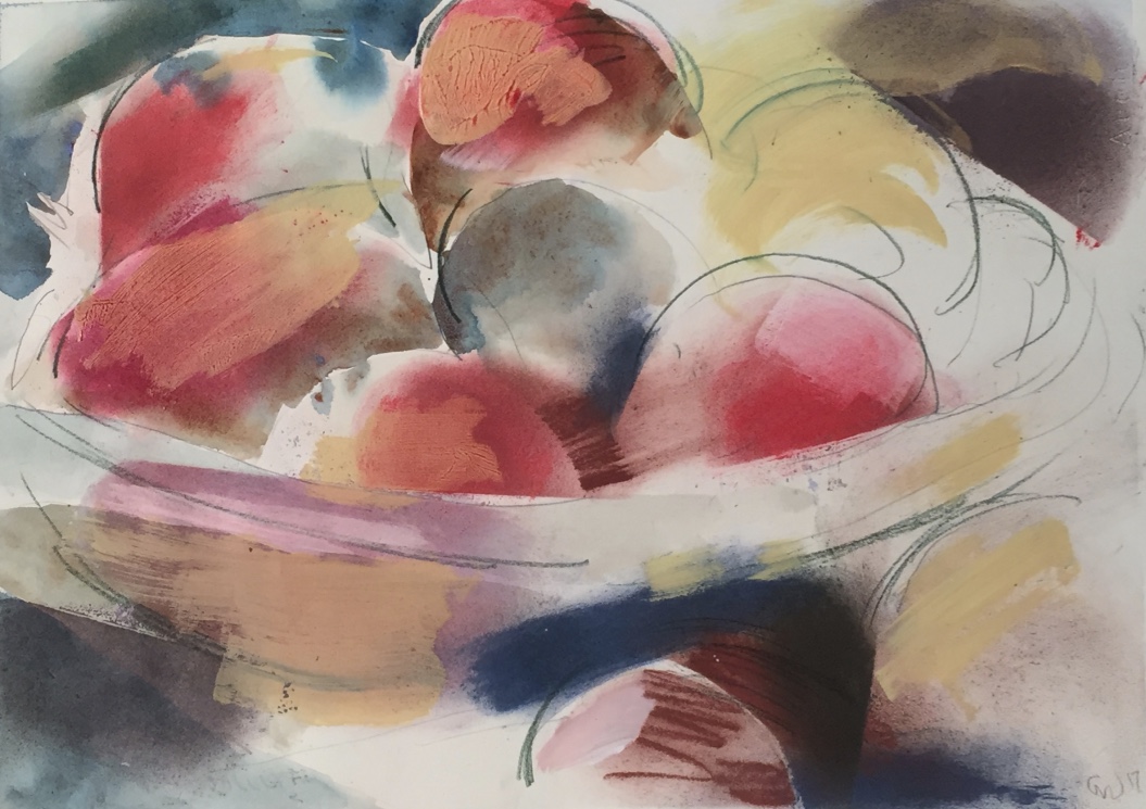 1055x745 Watercolorpastel Still Life Collection - Watercolor Still Life
