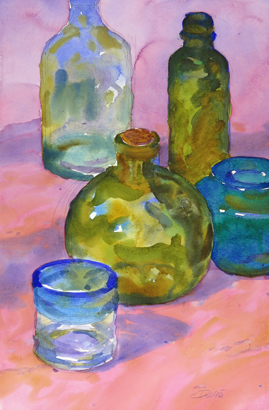 900x1371 Carl Dalio - Watercolor Still Life Paintings