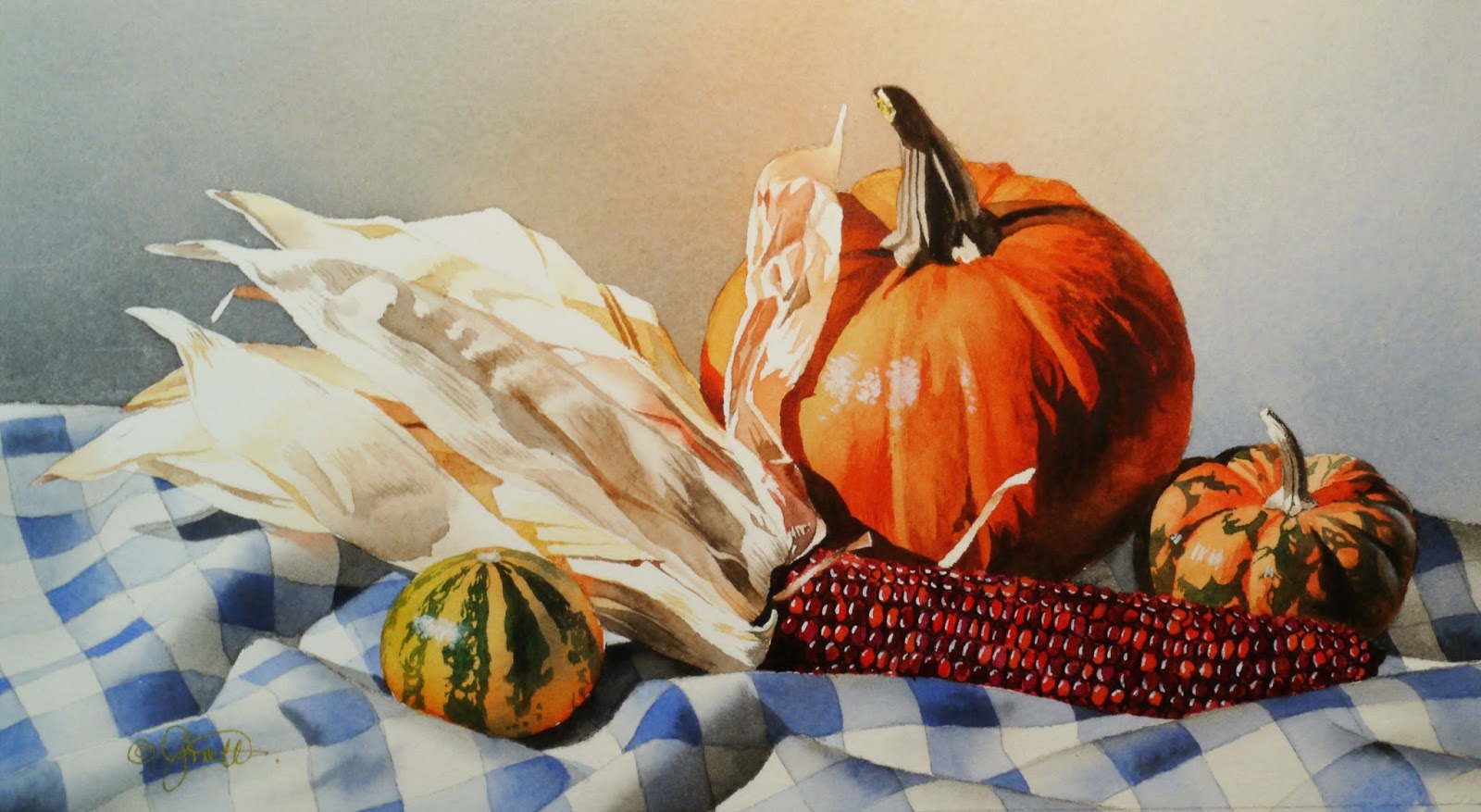 1600x877 Contemporary Realism Fall Still Life....finished! And New Video - Watercolor Still Life Paintings