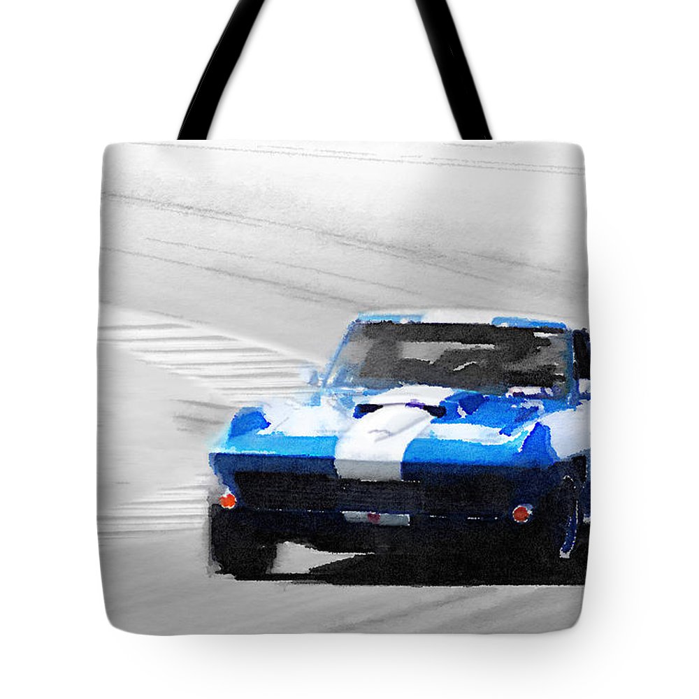 1000x1000 Corvette Stingray Laguna Seca Watercolor Tote Bag For Sale By - Watercolor Stingray