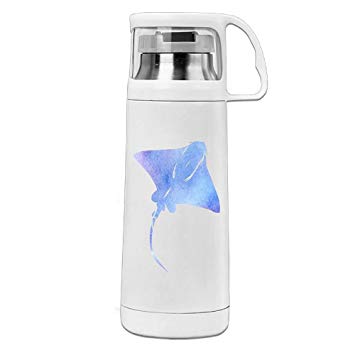 355x355 Vacuum Insulated Travel Water Bottle Leak Proof Double Walled - Watercolor Stingray