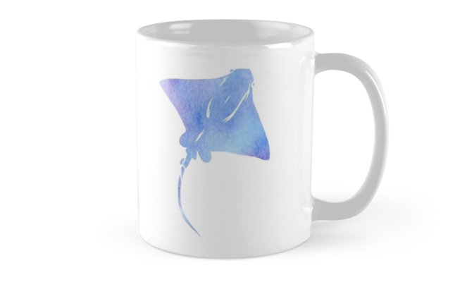 646x400 Watercolor Stingray Mugs By Jolerbear Redbubble - Watercolor Stingray