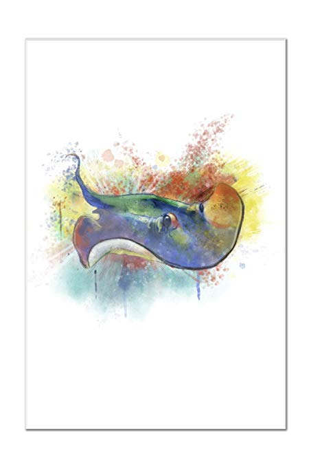 453x679 Stingray - Watercolor Stingray