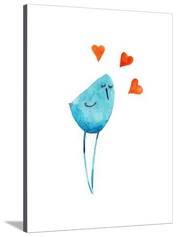 366x488 Bird Blue With Hearts. Watercolor Hand Drawing Posters By - Watercolor Stingray