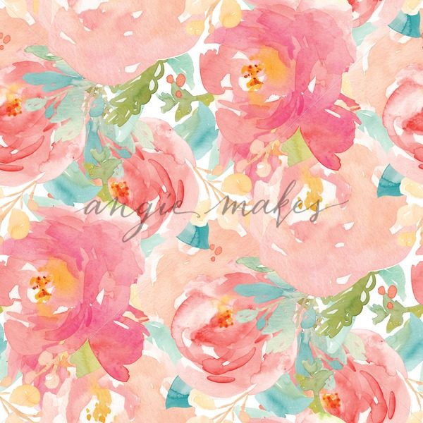 600x600 Colorful Watercolor Flower Wallpaper Pattern Repeating Background - Watercolor Stock Images