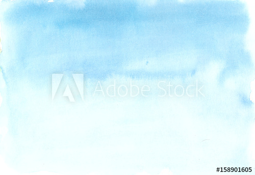 500x344 Hand Painted Blue Watercolor Background, Watercolor Wash - Watercolor Stock Images