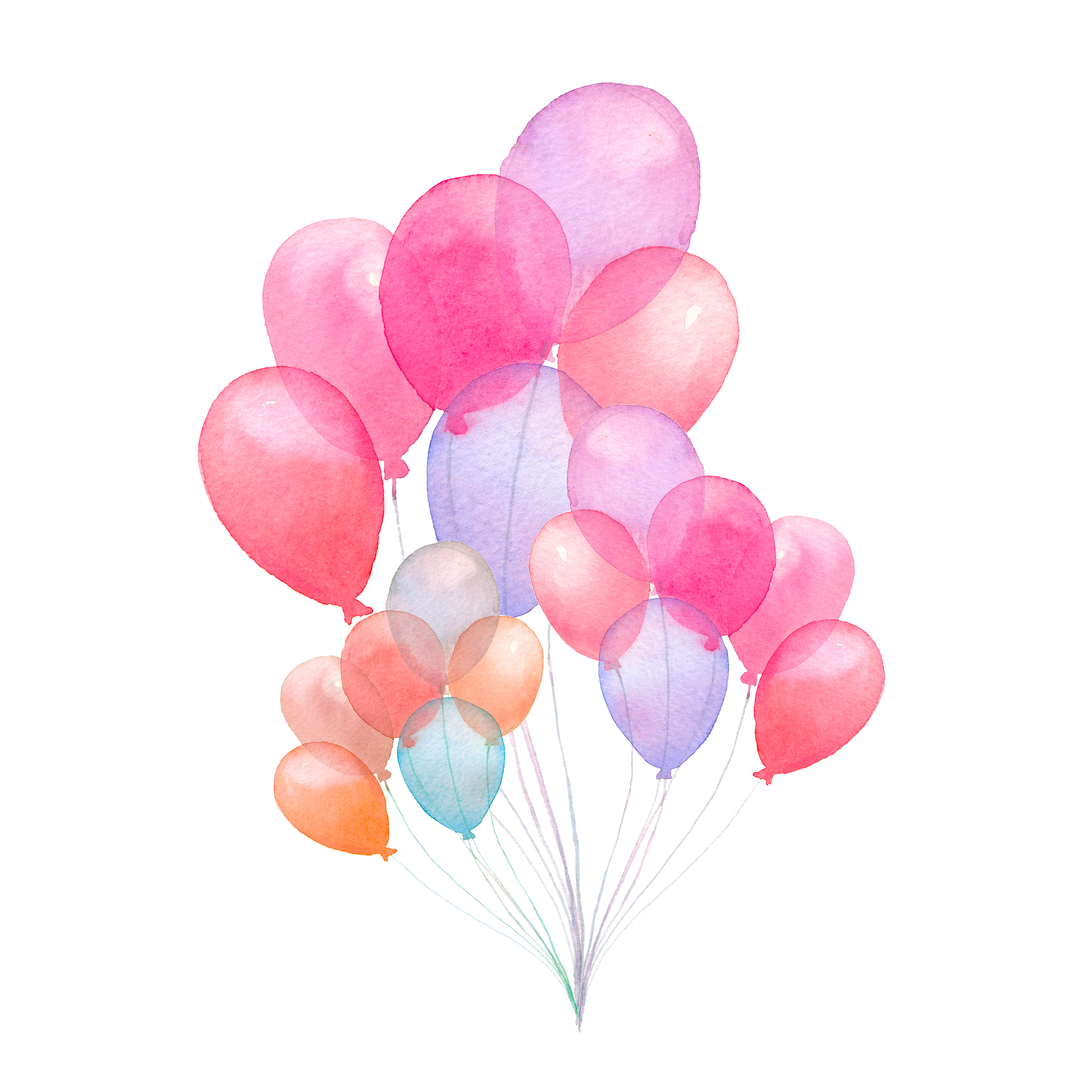 4000x4000 Balloon Watercolor Painting Stock Illustration Illustration - Watercolor Stock Photo