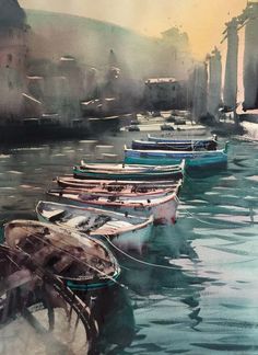 236x324 Venetian Bridge With Stone Heads - Watercolor Stone