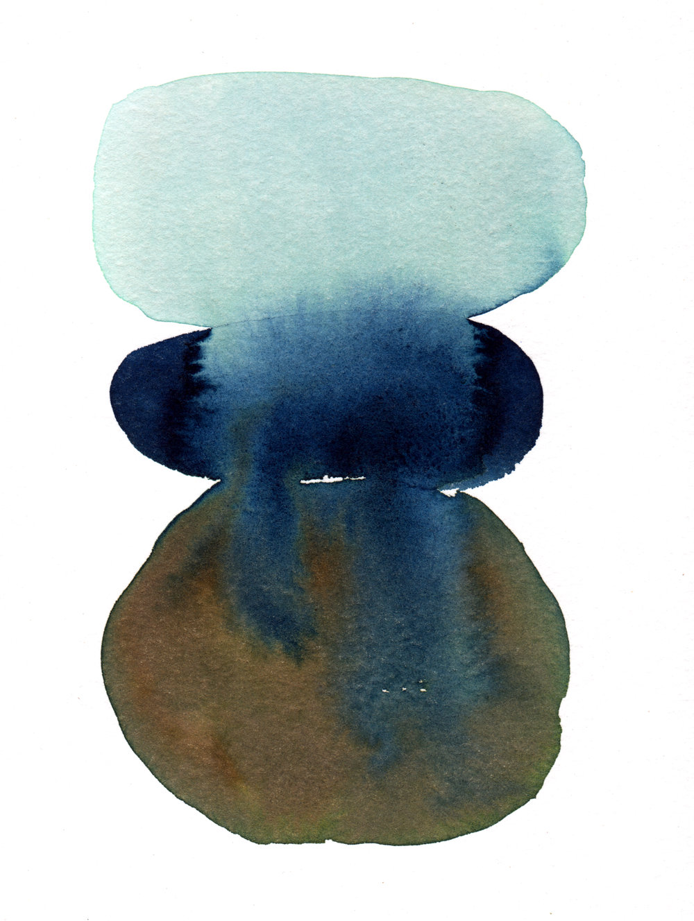 1000x1328 Zen Stone Wash Watercolor Print Kelly Witmer - Watercolor Stone