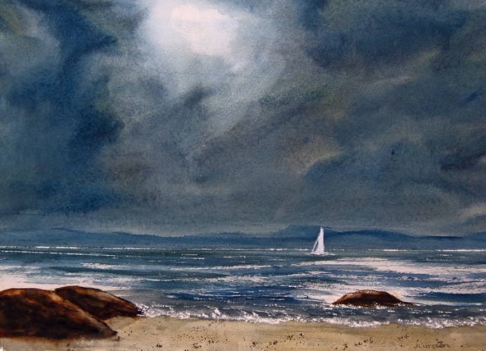 693x500 Jean Lurssen Watercolors 2012 - Watercolor Storm Clouds