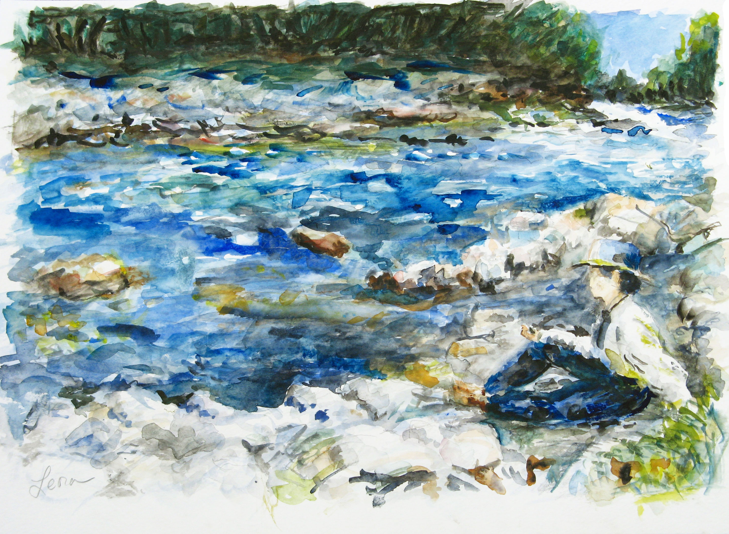 2872x2104 Watercolor Stream Thoughts - Watercolor Stream