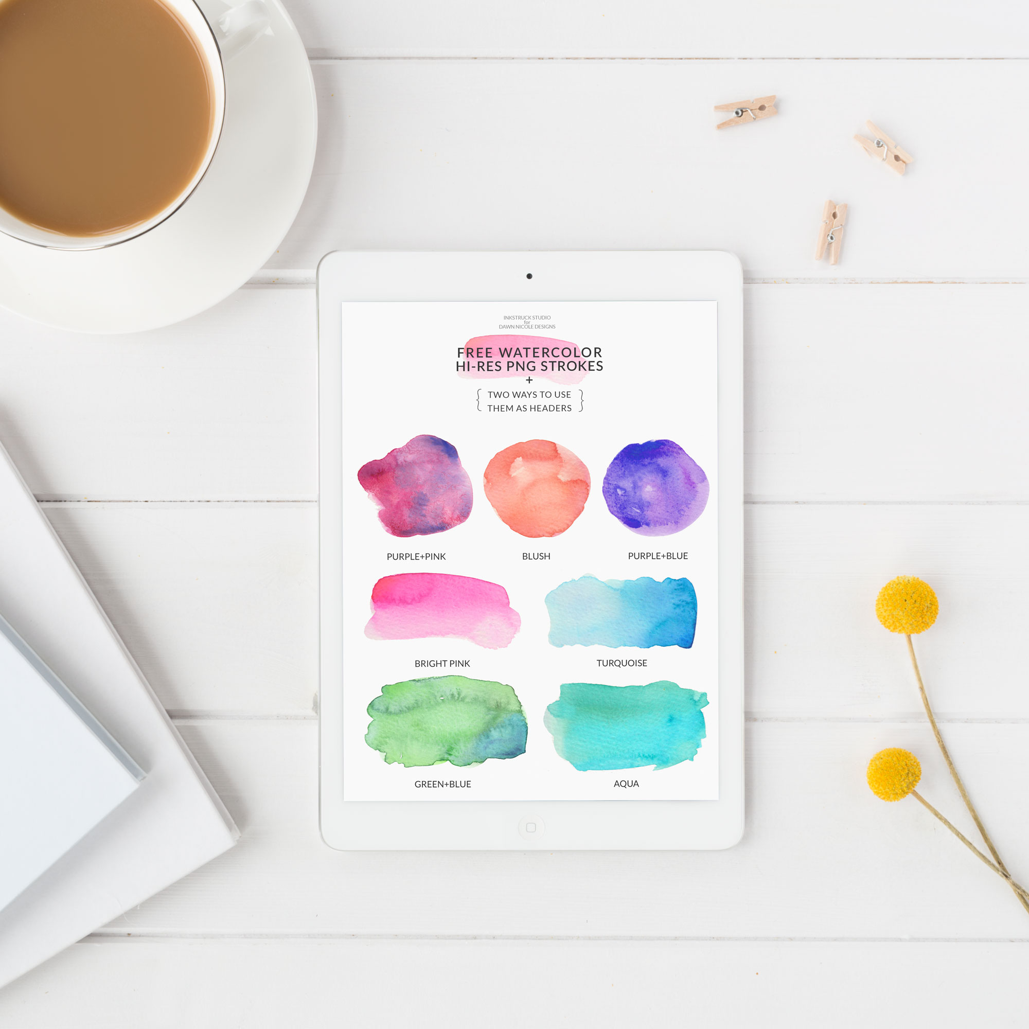 2000x2000 Free Watercolor Brushstrokes Dawn Nicole - Watercolor Stroke