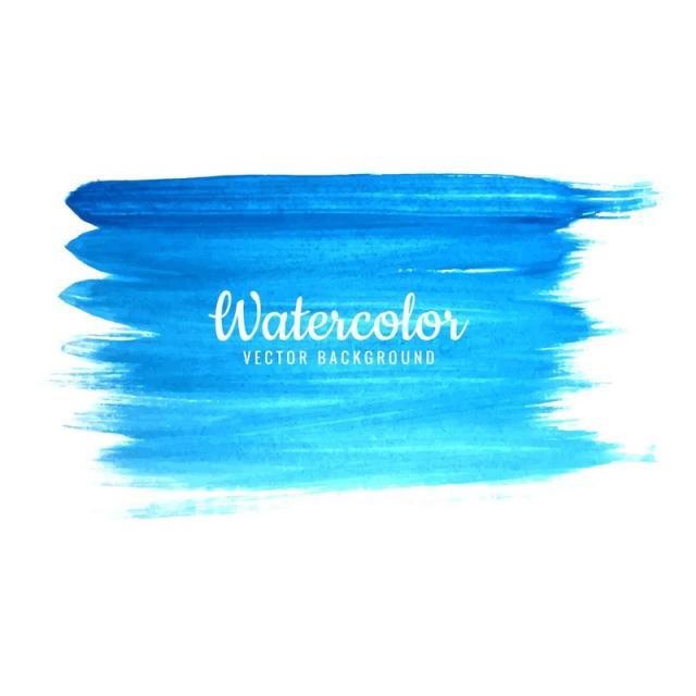640x640 Hand Drawn Watercolor Stroke Blue Shade Background, Banner - Watercolor Stroke