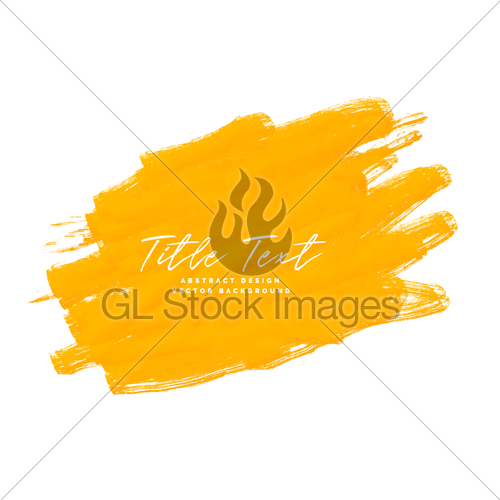 500x500 Yellow Watercolor Paint Brush Stroke With Copyspace Gl Stock Images - Watercolor Stroke