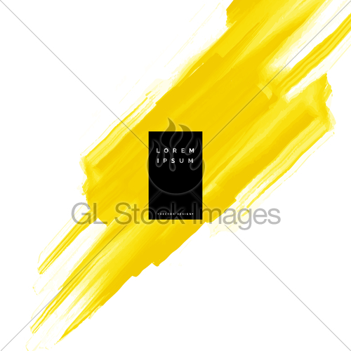 500x500 Yellow Watercolor Paint Stroke Vector Background Gl Stock Images - Watercolor Stroke
