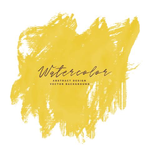 490x490 Yellow Paint Brush Stroke Watercolor With Text Space - Watercolor Stroke