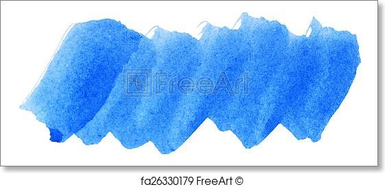 561x273 Free Art Print Of Blue Watercolor Abstract Paint Stroke. Blue - Watercolor Stroke