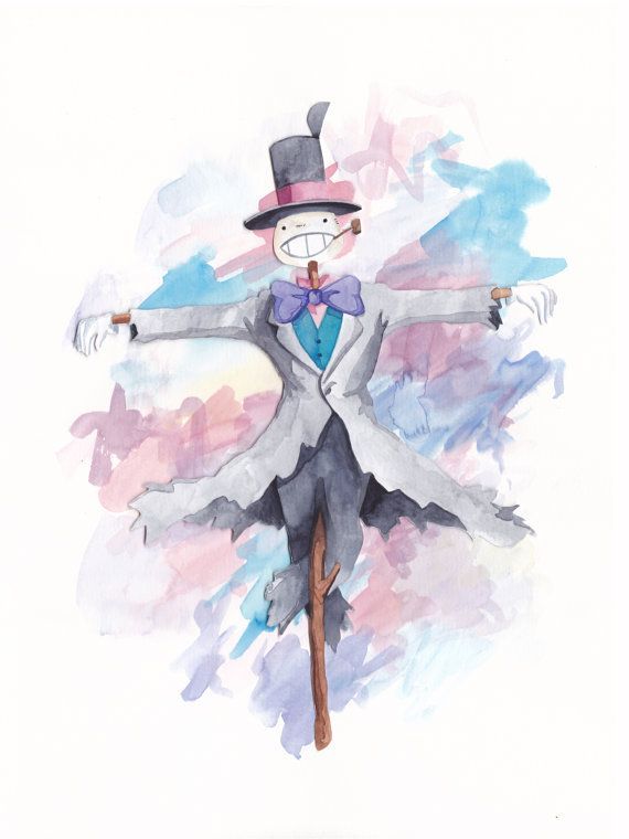 570x760 Pin By Rozhkova Elena On Tatu Howls Moving Castle - Watercolor Studio Ghibli