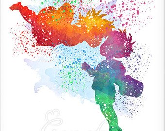 340x270 Studio Ghibli Ponyo Watercolor Poster Print Wall Decor Etsy - Watercolor Studio Ghibli