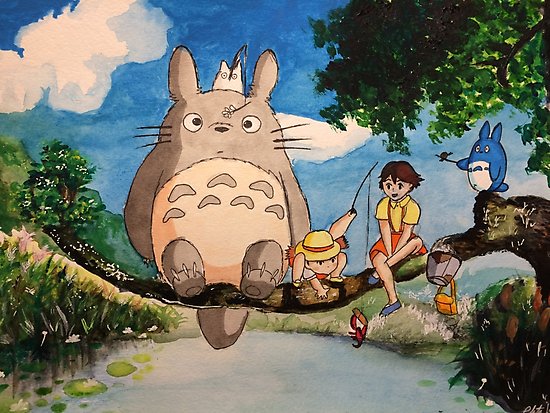 550x413 Studio Ghibli Watercolor Painting Photographic Prints By - Watercolor Studio Ghibli