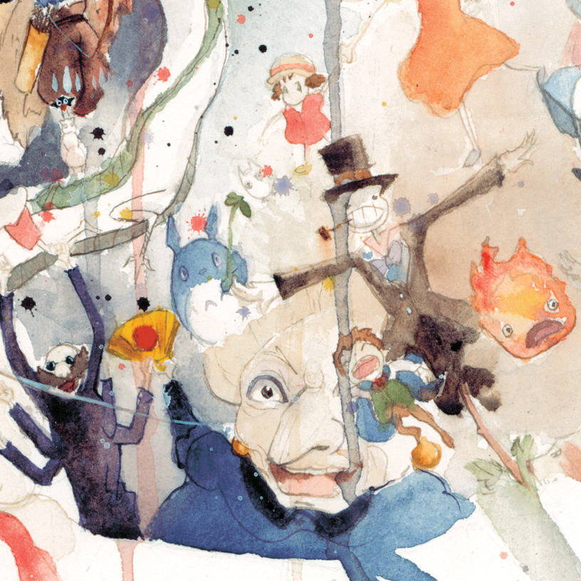816x816 Watercolor Painting Of Studio Ghibli By Geoff Pascual Pascual - Watercolor Studio Ghibli