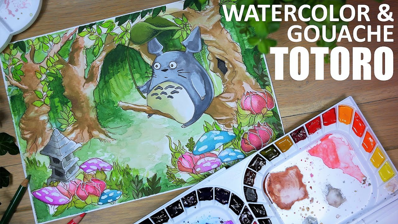 1280x720 My Neighbor Totoro - Watercolor Studio Ghibli