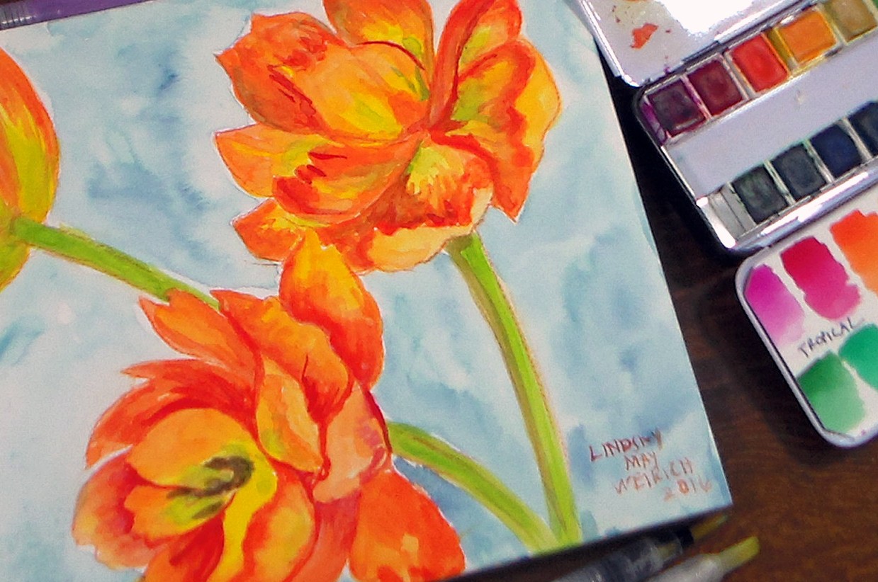 1239x822 Review Prima Watercolors {And Stuff} Plus Tulip Painting Tutorial - Watercolor Stuff