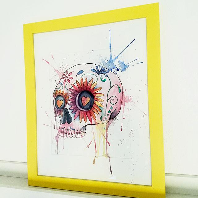 640x640 Sugar N Stuff 8x10 Sugar Skull Original Watercolor Print The - Watercolor Stuff