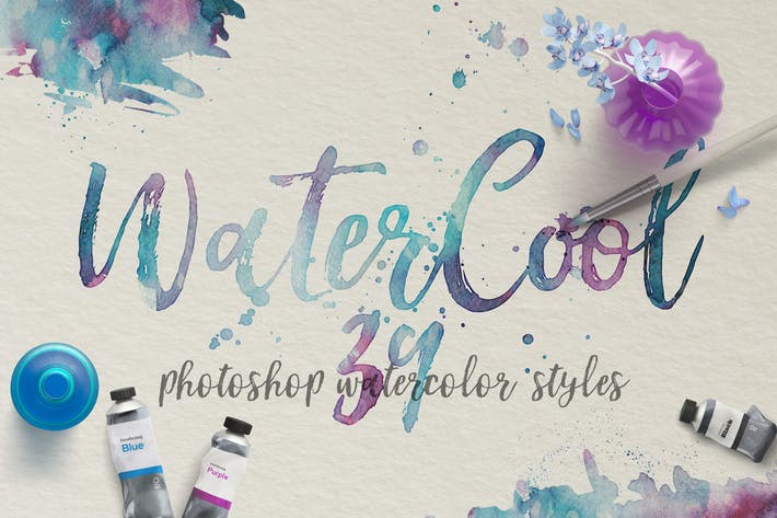 710x473 Watercool Kit. 39 Photoshop Watercolor Styles Free Download - Watercolor Styles