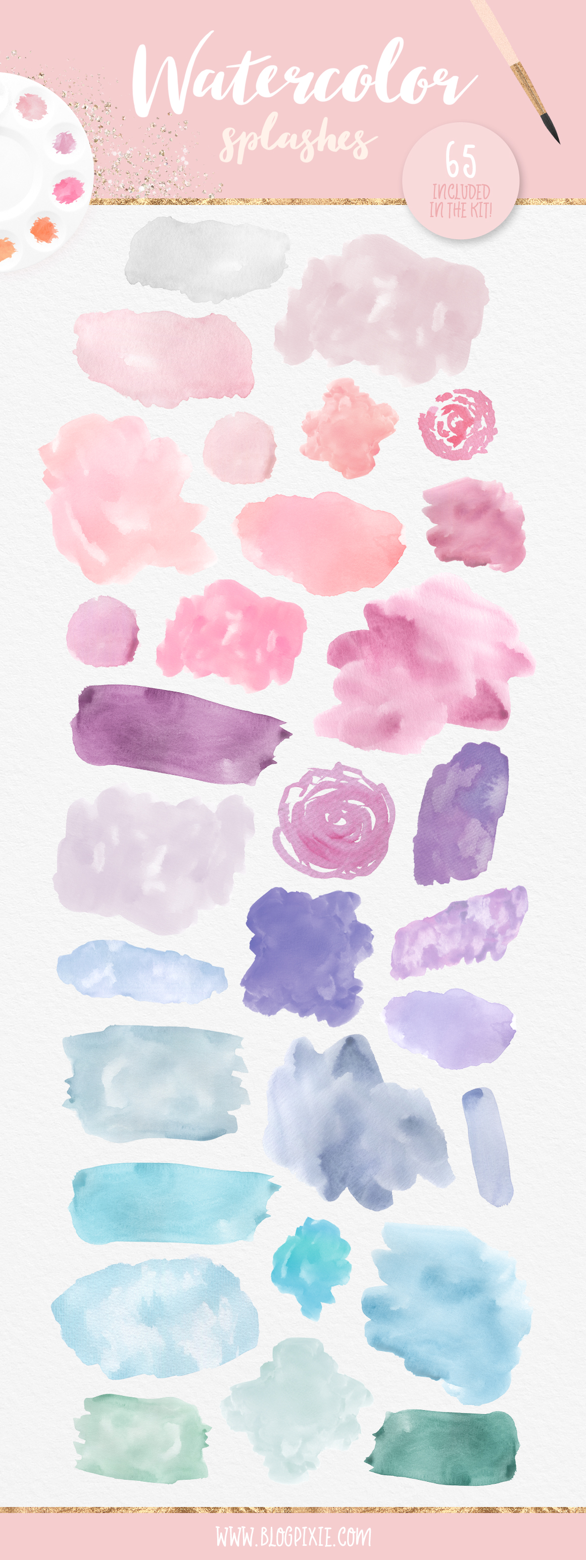 1160x3090 Watercolor Graphics Bundle - Watercolor Styles
