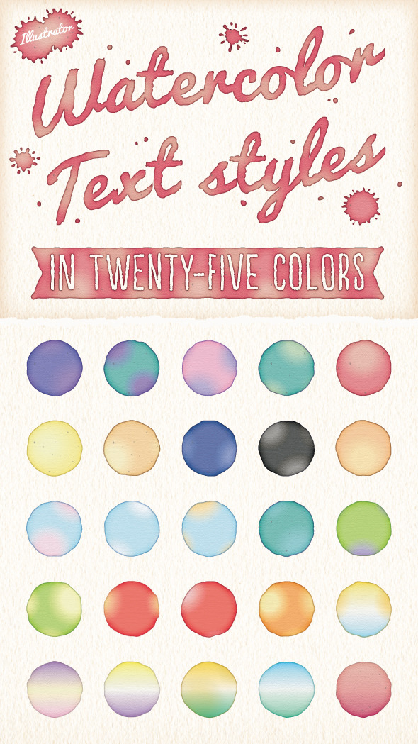 590x1049 Watercolor Text Styles By Jrchild Graphicriver - Watercolor Styles