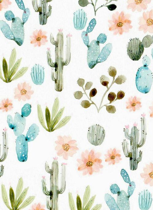 500x685 Succulent Love Watercolor Cacti, Wallpaper And - Watercolor Succulent Wallpaper