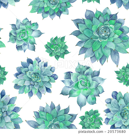 450x468 Watercolor Turquoise Succulent Pattern - Watercolor Succulent Wallpaper