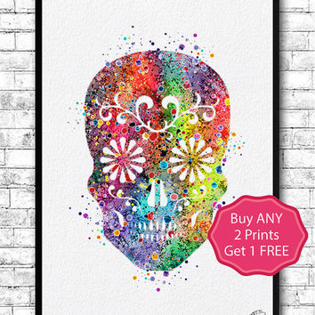 354x354 Best Sugar Skull Kids Products On Wanelo - Watercolor Sugar Skull Tattoo