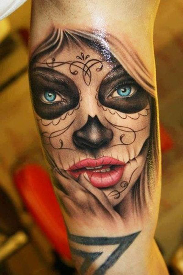 600x900 Sugar Skull Best Tattoo Design Ideas - Watercolor Sugar Skull Tattoo